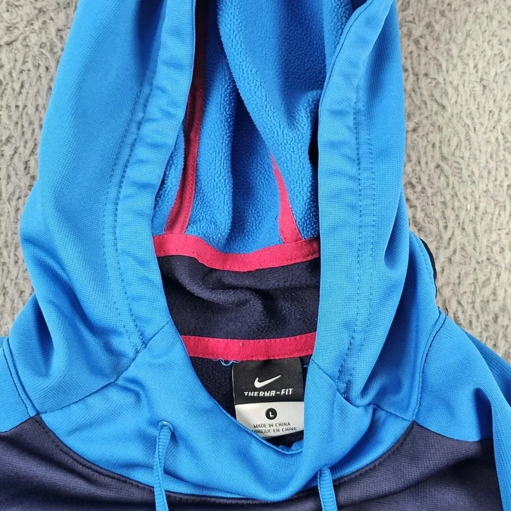 Nike KD Therma-FIT‎ Hoodie Mens Large Blue Navy Pullover Basketball 618299-410